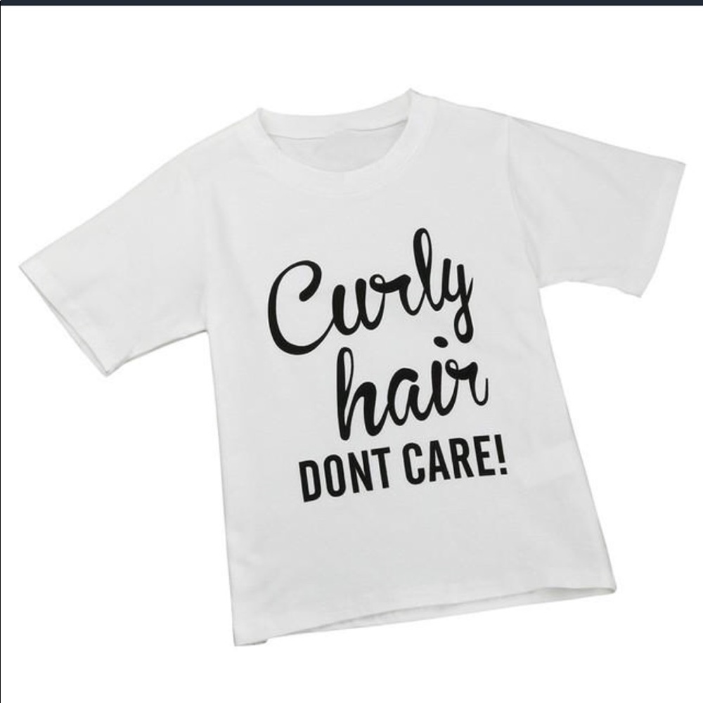 Toddler Girls "Curly Hair Don't Care" T-Shirt
